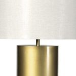 Interior view under shade showing bulb holder and golden brass base interior