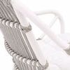 Detailed close-up showing woven rope connections on armrest and backrest frame