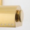 Close-up of the brass knurled adjustment knob on the side of the Hampshire picture light