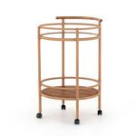Percy Outdoor Round Bar Cart Vintage Natural image 1