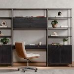 Product Image 17 for Trey Black Wash Modular Wall Desk W/ 2 Bookcases from Four Hands