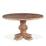 Product Image 6 for Pengrove Round Mango Wood Dining Table In Antique Oak Finish from World Interiors