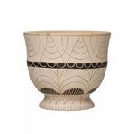 Product Image 1 for Hand Painted Debossed Terracotta Planter With Pedestal Base (Set Of 4) from Creative Co-Op