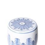 Product Image 1 for Blue & White Porcelain Banana Leaf Garden Stool from Legend of Asia