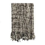 Product Image 1 for Porter Recycled Cotton Blend Fabric  Black 50"x70" Woven Throw Blanket from Classic Home Furnishings