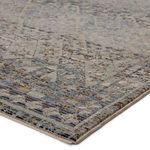 Detailed texture close-up highlighting woven polyester fibers in gray and tan tones