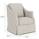 Product Image 2 for Cameron Upholstered Swivel Glider - Swoop Arms from Gabby