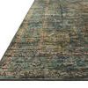 Close-up angled view showing rug's edge and detailed border pattern