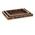 Product Image 1 for Casey Brown Tray Set of 2 from Currey & Company
