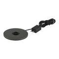 Cordless lamp charging base shown from top with circular pad and connected power cord