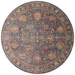 Round Giada Rug featuring consistent pattern and color scheme with classic motifs