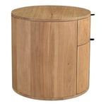 Product Image 5 for Theo Two Drawer Round Oak Nightstand from Moe's