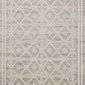 Ivory flatweave Rivers Lagoon area rug with symmetrical motifs and fringed edges