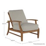 Product Image 2 for Croquet Teak Outdoor Recliner Chair from Summer Classics
