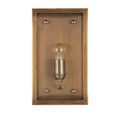 Similar front view of wall sconce with the light bulb turned off