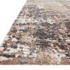 Low angle side view highlighting plush pile thickness and rug edge binding