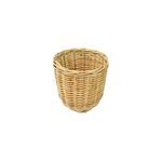 Smallest natural rattan basket showing compact weave and compact size