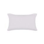 Georgie White Sham Pillow in soft white bamboo linen with subtle flanged edges, rectangular shape