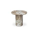 Frida Outdoor Side Table viewed from a slightly higher angle showing rounded bullnose edge
