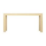 Front view of Sanibel Console Table showing squared legs and rectangular top