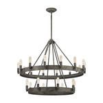 Product Image 1 for Lewisburg 22 Light Chandelier In Malted Rust from Elk Lighting