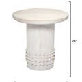 Product Image 3 for Studded White Washed Wood Side Table from Jamie Young