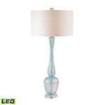 Product Image 1 for Swirl Glass Table Lamp In Light Blue With White Faux Silk Shade from Elk Home
