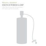 Diagram illustration showing French wired lamp with cord exiting through bulb socket