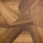 Close-up of rich wood tones and smooth joinery on Brooklyn Dining Table surface