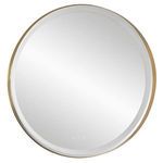 Product Image 6 for Crofton Lighted Brass Round Mirror from Uttermost
