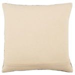 Back side of pillow featuring solid ivory fabric with a hidden zipper closure