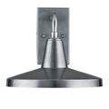 Direct front view showing symmetry of Mariner sconce's shade and mounting rectangular plate