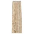 Slender minimalist Rollier Spot Table in Gray Travertine with a rectangular tapered silhouette