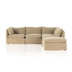 Product Image 11 for Andre Slipcover 4-Piece Left-Facing Sectional with Ottoman - Broadway Canvas from Four Hands