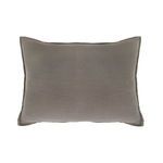 Single gray Waverly Duvet Set pillow with wavy pebbled texture and ½” flange, isolated on white background