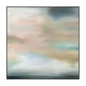 Abstract painting 'Misty Morning' with soft pastel hues blending into a misty, tranquil atmosphere