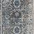 Samra Grey Multi Rug runner with repeating oval pattern in blue and beige hues on grey background