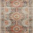 Vintage style Jocelyn Mist Multi rug with antique-inspired motifs in warm rust, blue, and beige tones