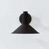 Elani Exterior Wall Sconce viewed from front, mounted on light gray wall