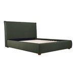 Angle view of Luzon Bed frame without mattress showing slatted base