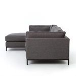 Side view of Grammercy sectional highlighting armrest height and chaise length