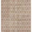 Gold and beige mid-century-modern area rug with distressed geometric pattern measuring 3'3" x 12'