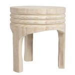 Side angle emphasizing smooth curved leg cutouts and rounded top edge