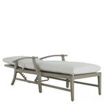 Side view of chaise with white cushion fully extended flat