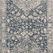 Teagan Denim Mist Rug narrow runner with similar vintage floral pattern and blue border