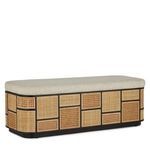 Product Image 1 for Anisa Black Storage Bench, Trailside Natural Instinct Safari from Currey & Company