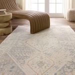 Product Image 17 for Rush Indoor / Outdoor Medallion Light Gray / Blue Rug 4' x 5'7" from Jaipur 