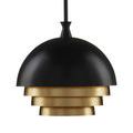 Product Image 9 for Salviati Large Black & Gold Pendant from Currey & Company