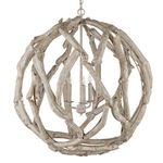 Product Image 2 for Driftwood Whitewash Orb Chandelier from Currey & Company