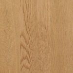 Close-up of blonde oak wood grain texture on sideboard's base and doors